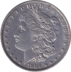 1884 SILVER MORGAN DOLLAR USA - SILVER WORLD COINS - Cambridgeshire Coins
