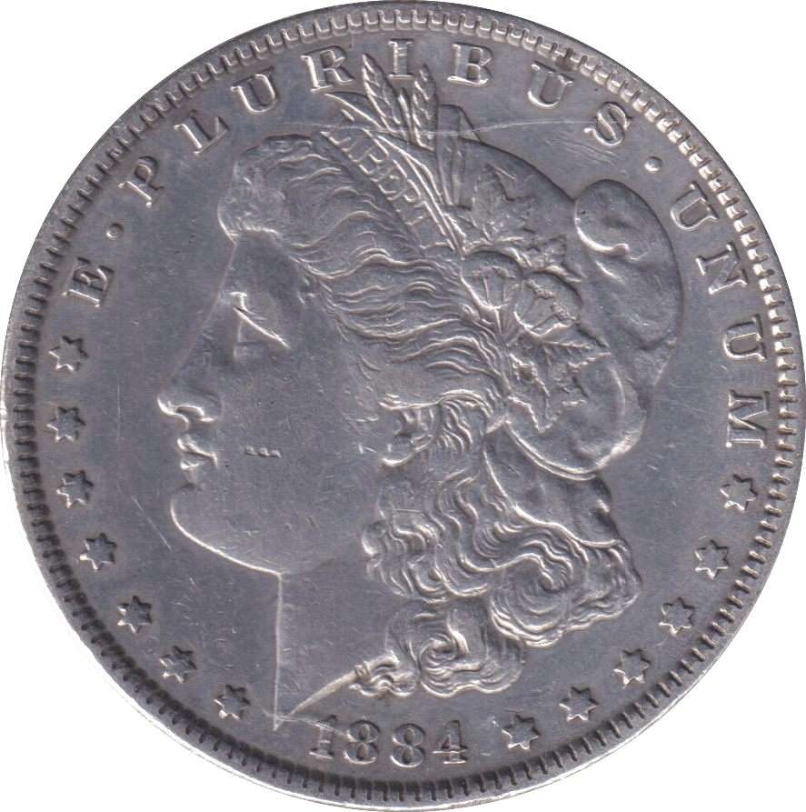 1884 SILVER MORGAN DOLLAR USA - SILVER WORLD COINS - Cambridgeshire Coins