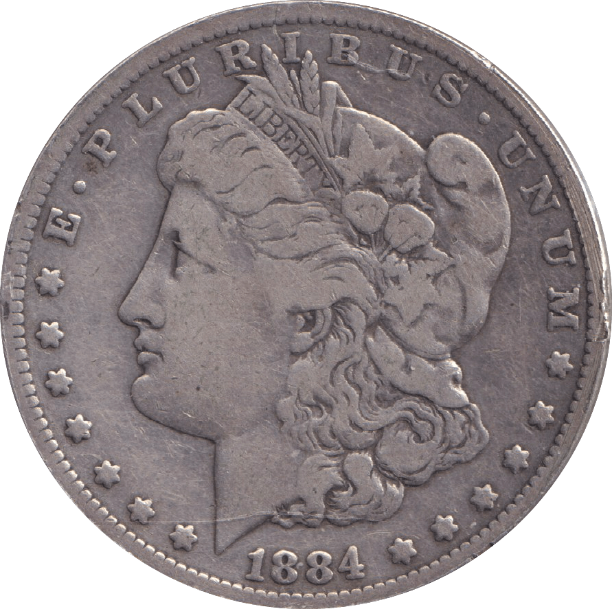 1884 SILVER MORGAN DOLLAR USA - SILVER WORLD COINS - Cambridgeshire Coins