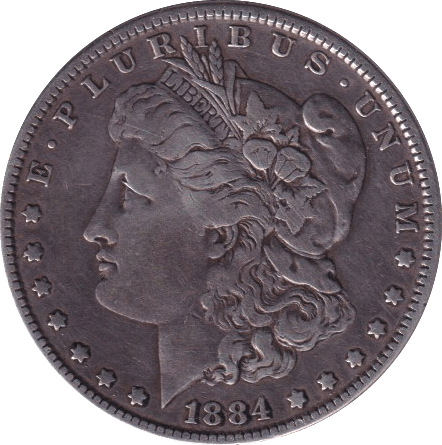 1884 SILVER MORGAN DOLLAR USA - SILVER WORLD COINS - Cambridgeshire Coins