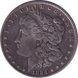 1884 SILVER MORGAN DOLLAR USA - SILVER WORLD COINS - Cambridgeshire Coins