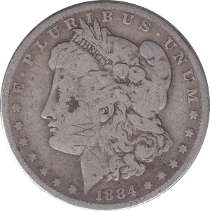1884 SILVER MORGAN DOLLAR USA - SILVER WORLD COINS - Cambridgeshire Coins