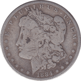 1884 SILVER MORGAN DOLLAR USA - SILVER WORLD COINS - Cambridgeshire Coins