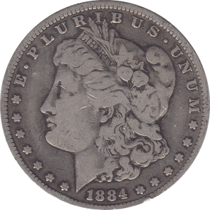 1884 SILVER MORGAN DOLLAR USA - SILVER WORLD COINS - Cambridgeshire Coins