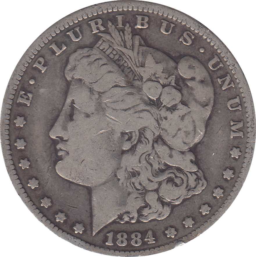 1884 SILVER MORGAN DOLLAR USA - SILVER WORLD COINS - Cambridgeshire Coins