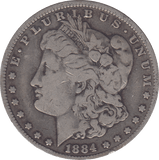 1884 SILVER MORGAN DOLLAR USA - SILVER WORLD COINS - Cambridgeshire Coins
