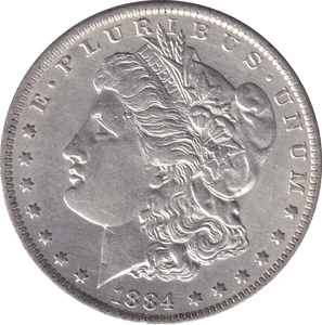1884 SILVER MORGAN DOLLAR USA - WORLD COINS - Cambridgeshire Coins