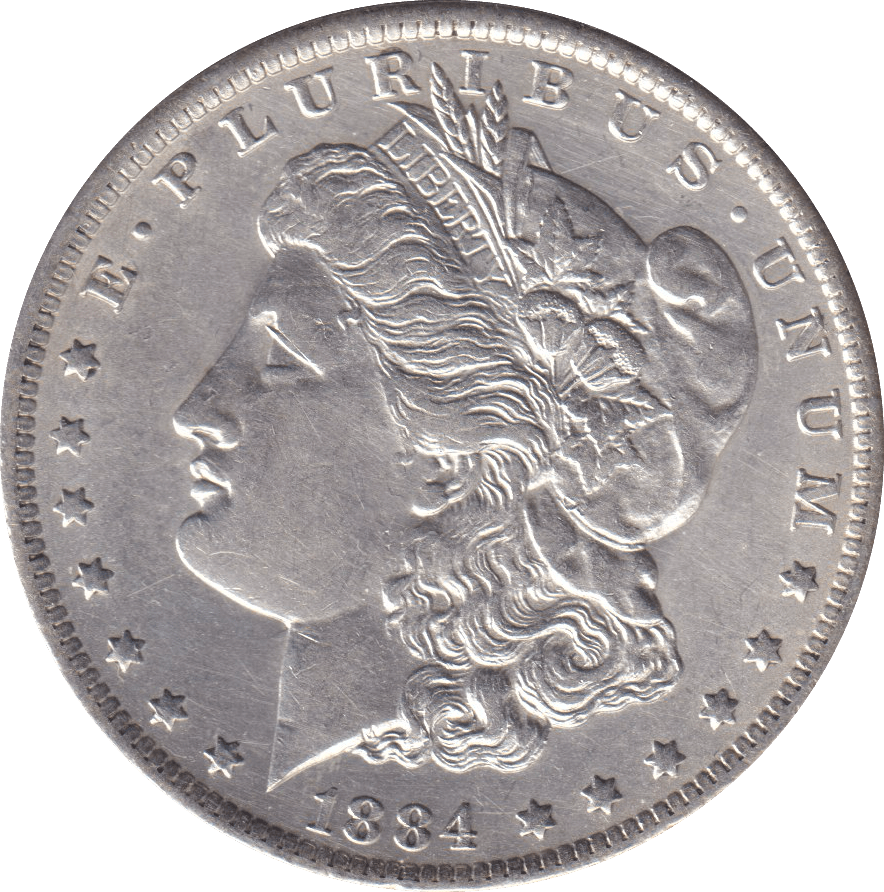 1884 SILVER MORGAN DOLLAR USA - WORLD COINS - Cambridgeshire Coins