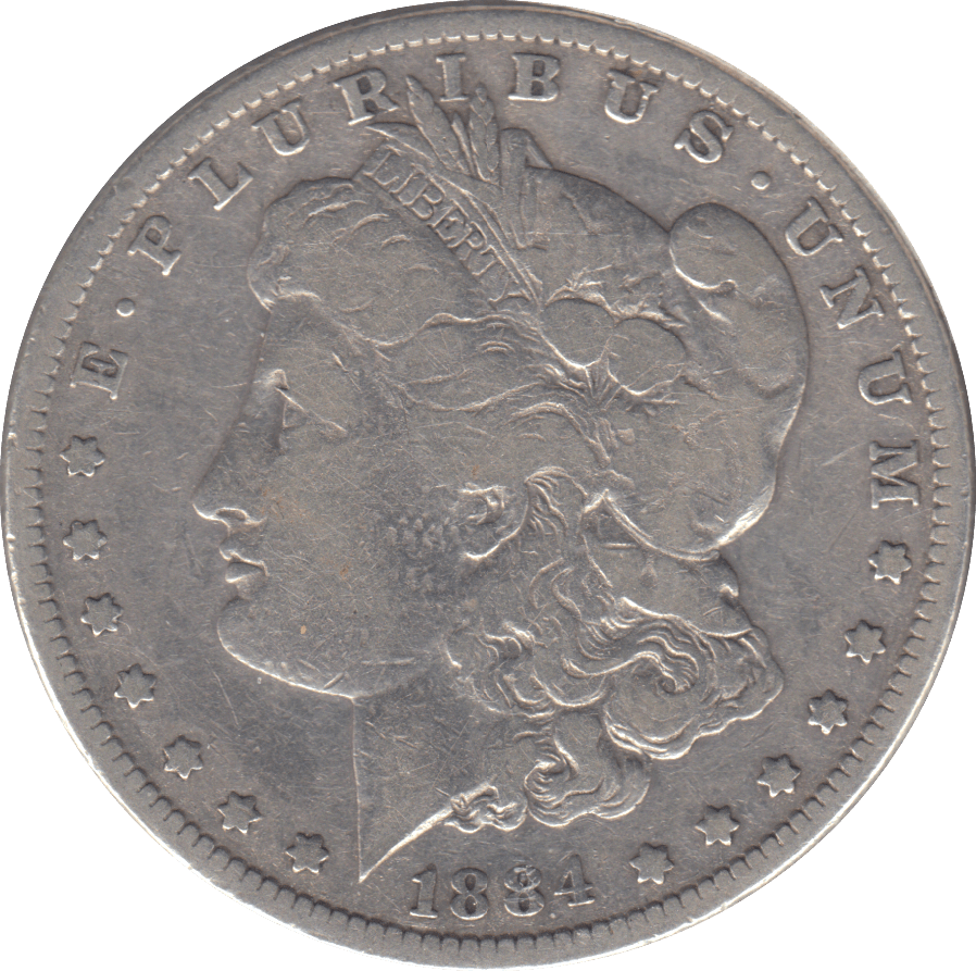1884 SILVER ONE MORGAN DOLLAR USA - SILVER WORLD COINS - Cambridgeshire Coins