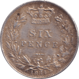 1884 SIXPENCE ( VF ) - SIXPENCE - Cambridgeshire Coins