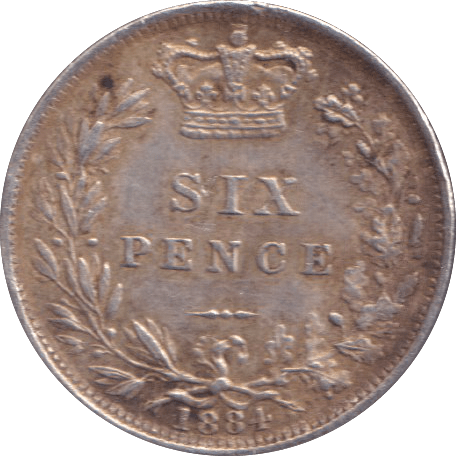 1884 SIXPENCE ( VF ) - SIXPENCE - Cambridgeshire Coins