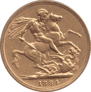 1884 SOVEREIGN ( VF ) - SOVEREIGN - Cambridgeshire Coins