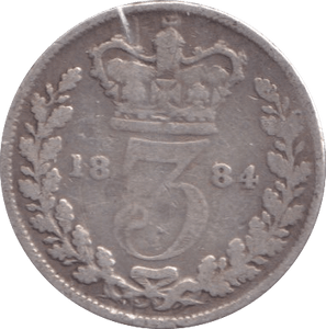 1884 THREEPENCE ( FAIR ) - Threepence - Cambridgeshire Coins