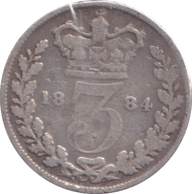 1884 THREEPENCE ( FAIR ) - Threepence - Cambridgeshire Coins