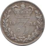 1884 THREEPENCE ( GF ) - THREEPENCE - Cambridgeshire Coins