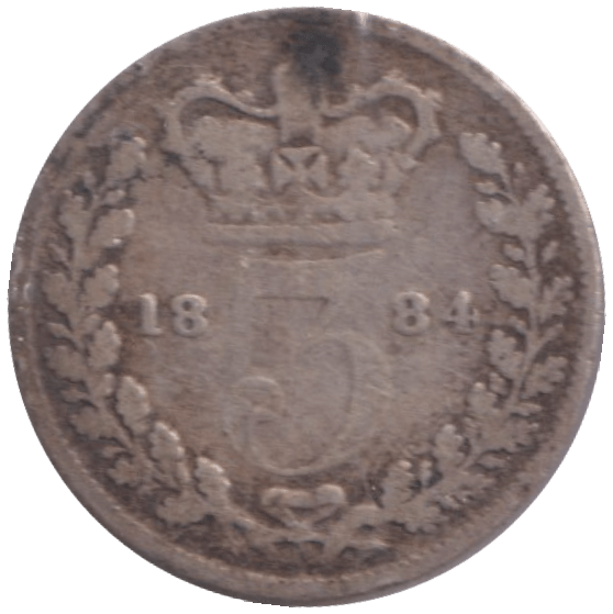 1884 THREEPENCE ( NF ) - THREEPENCE - Cambridgeshire Coins
