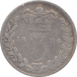 1884 THREEPENCE ( NF ) - THREEPENCE - Cambridgeshire Coins