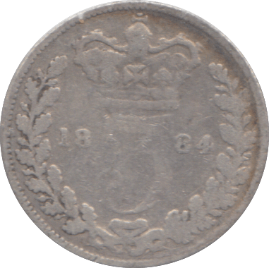 1884 THREEPENCE ( NF ) - THREEPENCE - Cambridgeshire Coins