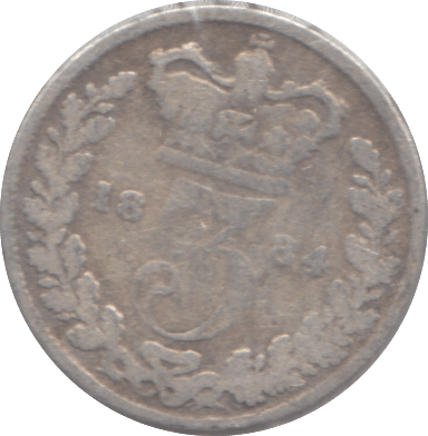 1884 THREEPENCE ( NF ) - THREEPENCE - Cambridgeshire Coins