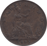 1885 FARTHING ( AUNC ) - FARTHING - Cambridgeshire Coins