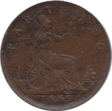 1885 FARTHING ( EF ) - Farthing - Cambridgeshire Coins