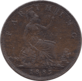 1885 FARTHING ( EF ) - Farthing - Cambridgeshire Coins