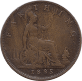 1885 FARTHING ( FINE ) - Farthing - Cambridgeshire Coins