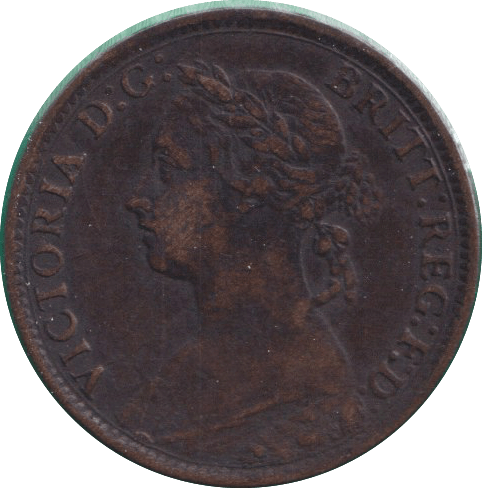 1885 FARTHING ( FINE ) - FARTHING - Cambridgeshire Coins
