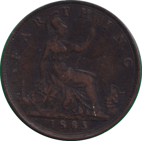 1885 FARTHING ( FINE ) - FARTHING - Cambridgeshire Coins