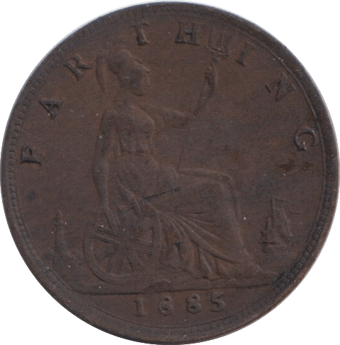 1885 FARTHING ( FINE ) - FARTHING - Cambridgeshire Coins
