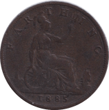 1885 FARTHING ( FINE ) - FARTHING - Cambridgeshire Coins