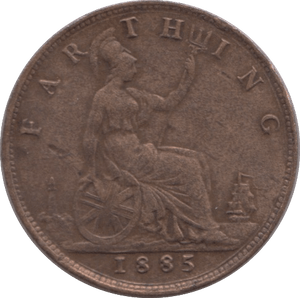 1885 FARTHING ( GVF ) - Farthing - Cambridgeshire Coins
