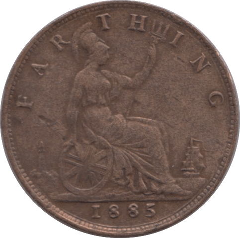 1885 FARTHING ( GVF ) - Farthing - Cambridgeshire Coins