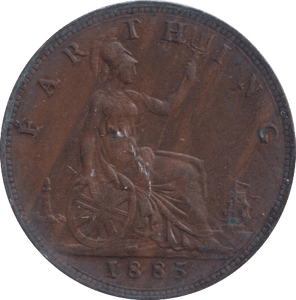 1885 FARTHING ( GVF ) - Farthing - Cambridgeshire Coins