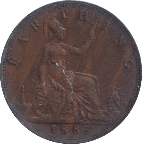 1885 FARTHING ( GVF ) - Farthing - Cambridgeshire Coins