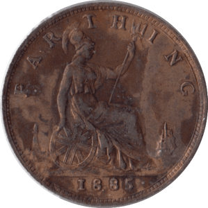 1885 FARTHING ( UNC ) - Farthing - Cambridgeshire Coins