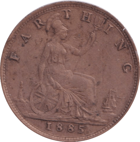 1885 FARTHING ( VF ) - Farthing - Cambridgeshire Coins
