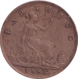 1885 FARTHING ( VF ) - Farthing - Cambridgeshire Coins