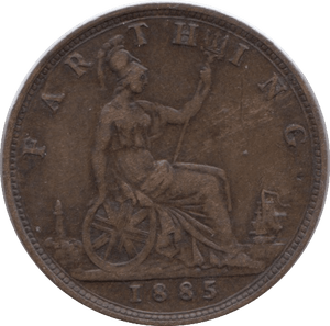 1885 FARTHING ( VF ) - Farthing - Cambridgeshire Coins