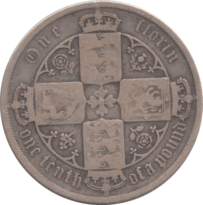1885 FLORIN ( FINE ) - FLORIN - Cambridgeshire Coins