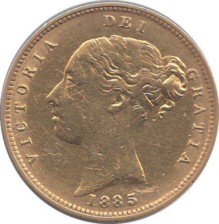 1885 GOLD HALF SOVEREIGN ( EF ) - Half Sovereign - Cambridgeshire Coins