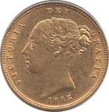 1885 GOLD HALF SOVEREIGN ( EF ) - Half Sovereign - Cambridgeshire Coins