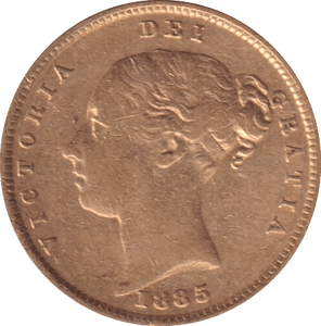 1885 GOLD HALF SOVEREIGN ( VF ) - HALF SOVEREIGN - Cambridgeshire Coins