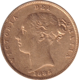 1885 GOLD HALF SOVEREIGN ( VF ) - HALF SOVEREIGN - Cambridgeshire Coins