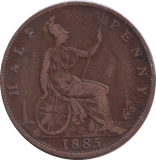 1885 HALFPENNY ( FINE ) - HALFPENNY - Cambridgeshire Coins