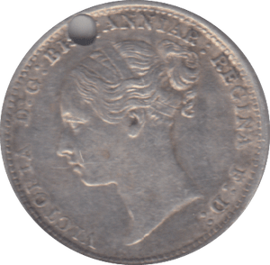 1885 HOLED THREEPENCE ( GVF ) - THREEPENCE - Cambridgeshire Coins