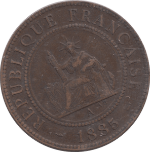 1885 INDOCHINA ONE CENT - WORLD COINS - Cambridgeshire Coins