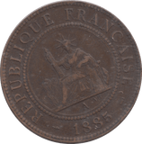 1885 INDOCHINA ONE CENT - WORLD COINS - Cambridgeshire Coins