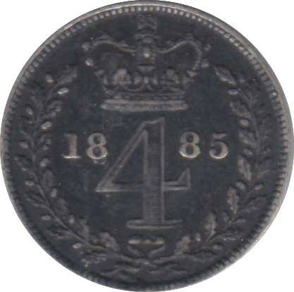 1885 MAUNDY FOURPENCE ( VF ) - MAUNDY FOURPENCE - Cambridgeshire Coins