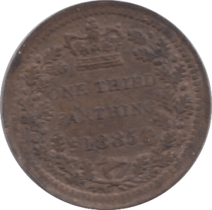1885 ONE - THIRD FARTHING ( UNC ) - Half Farthing - Cambridgeshire Coins